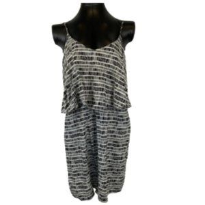 Old Navy Sleeveless Tank White Black Print Mini Dress Women's XL